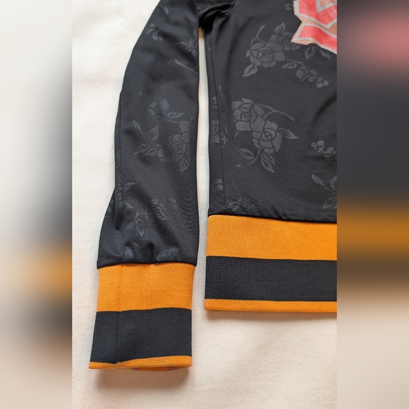 Vintage Y2K Diesel Women's Track Jacket Zip‑Up Black Orange Size S - Picture 8 of 16